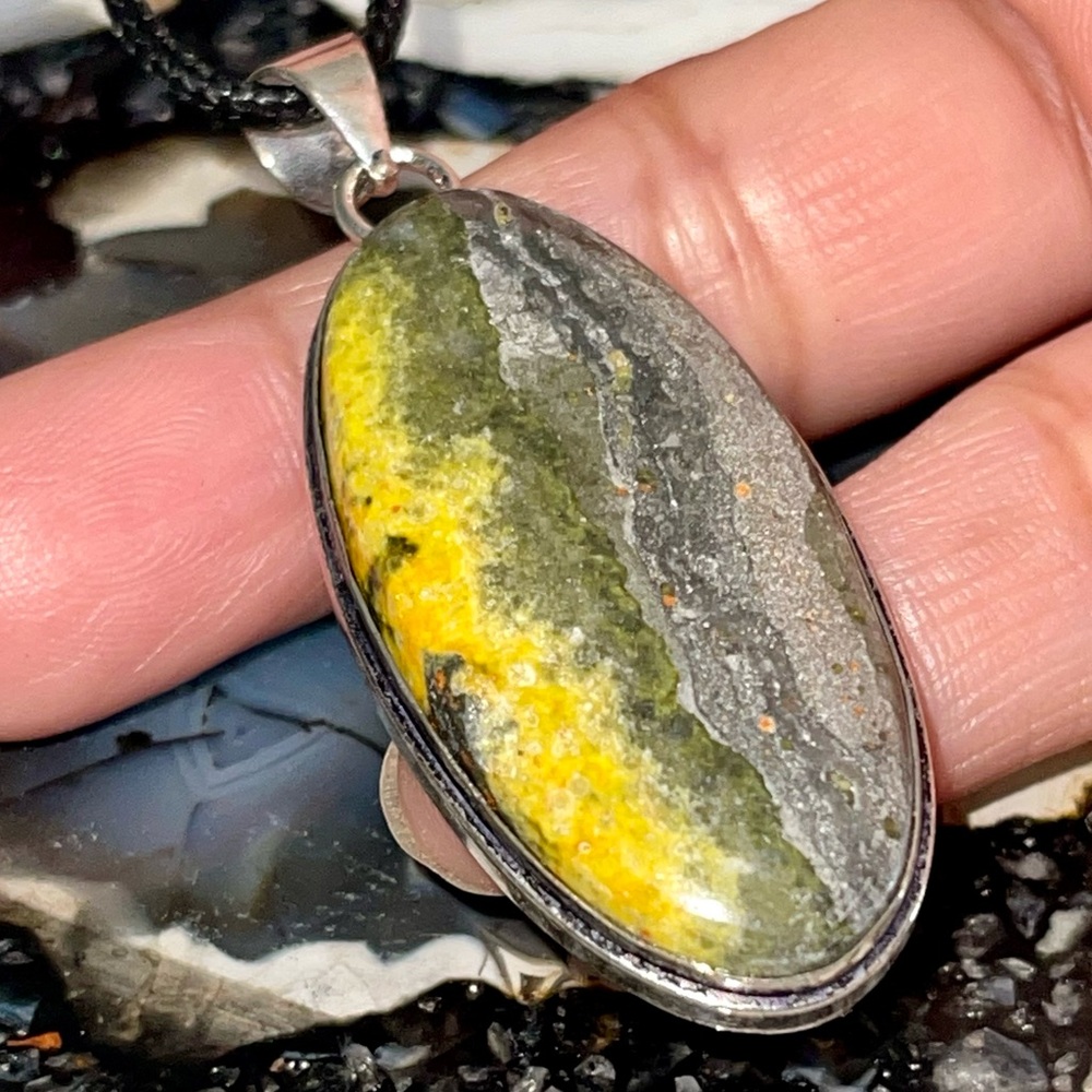Indonesian Buzzing Bumblebee Jasper Pendant 2”